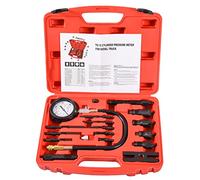 DHA 17Pcs Diesel Engine Cylinder Pressure Compression Tester Kit for Car Tractor 1000PSI, Diesel Pressure Test Compression Gauge Adapters Kit, Both Direct & Indirect Injection Engines TDI CDI.