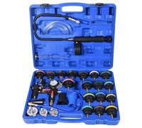 DHA 28pc Car Cooling System Radiator Pressure Tester Kit, Universal Coolant System Radiator Cap Pressure Tester with Hand Pump Tool, Water Tank Leak Detector Vacuum Purge and Refill Kit
