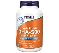 Now Foods Fish Oil DHA-500 500 mg DHA / 250 EPA Brain & Cardiovascular Health 180 Softgels