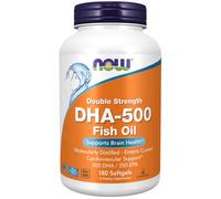 NOW Foods DHA 500 Fish Oil Softgels 500 mg DHA and 250 mg EPA - 180 Softgels