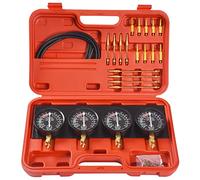 DHA Carburetor Vacuum Synchronizer Gauge Set, 4 Gauge Carb Sync Tool Kit for Motorcycle, Fuel Vacuum Gauge Balancer with Hoses and Adapters