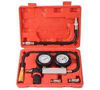 DHA Engine Cylinder Leak Down Pressure Tester Kit with Dual Gauge 100psi, Compression Leakdown Detector Leakage Test Tool Set with M10/12/14 adapters for Car Truck Motorcycle