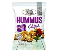DhaEat Real Hummus Chips Tomato & Basil 10x90g MAS