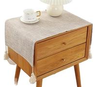 DHAEY Bedside Table Cover Cloth Tablecloth, Non-Slip Dustproof TV Cabinet Refrigerator Washing Machine Cover Towel Universal Small Square Towel (Color : Light Brown, Size : 15.7 * 35.4 inches)