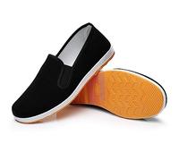 DHAEY Men's Traditional Chinese Kung Fu Cotton Cloth Shoes Tai-chi Martial Art Training Sneakers Breathable Wearable Sport Footwear (Color : Beef tendon, Size : 7 UK)