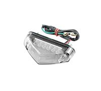 DHAEY Motorbike LED Tail License Light 12V Rear Brake Lamp Pit Bike ATV Chopper Scooter Number Plate Taillight Light(B White)
