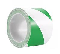 DHAEY Safety Tapes 8cm x 33m Hazard Warning Tape Adhesive Waterproof Marking Barrier Tape,Green White