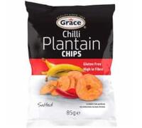 DhaGrace Plantain Chips Lime 9x85g MAS