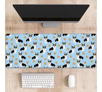 dhakalrlde Cute Corgi Dog Cookie Mouse Pad,Puppy Biscuit Non Slip Rubber Base Mousepads,Desktop Decor for Laptop Gifts,Playful Pet Office Supplies Accessories,31.5x11.8x0.12 inches Large Desk Mat