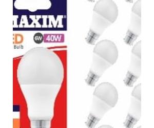 DhaMaxim Led w Gls Bc White 10x6W MAS