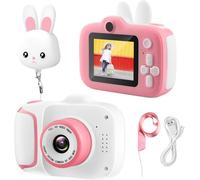 Kids Camera for Children 3-12 Years | HD Dual Lens 1080P Video & 20MP Photo | Shockproof | Fun Filters & Games | Easy to Use Toddler Camera for Boys & Girls (Pink)