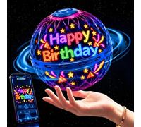 Dhapy Flying Orb Ball, Boomerang Hover Ball Spinner Mini Drone with App-Controlled Custom Magic Gyration Levitating Floating Orb, Hand-Operated Flying Toy Cool Stuff for Boys and Girls