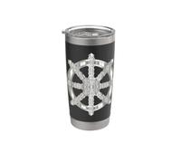 Dharma Chakra Wheel of Law Dharmachakra Stainless Steel Insulated Tumbler