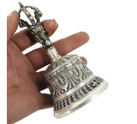 Dharma Prayer Bell - Traditional Tibetan Corch, Complex Solid Metal Craft | Balanced Tone Decorative Instrument Ideal Meditation Instrument, Ritual Space, Full Sessions