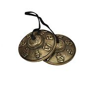 Dharma Store - Tibetan Tingsha Cymbals - 6.2 cm - OM Mane Padme Hum Symbols Embossed