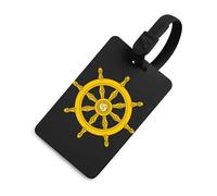Dharma Wheel Ancient India Luggage Tag for Suitcase Bag Identifiers Name Card Holder Travel Accessories