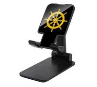 Dharma Wheel Ancient India Phone Stand for Desk Dual Folding Cellphone Holder Portable Cradle Table Dock