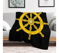 Dharma Wheel Ancient India Throw Fleece Blanket for Couch Bed Decorative Flannel Blankets Soft Plush