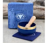 DharmaObjects Tibetan Third Eye Chakra Premium Singing Bowl Set