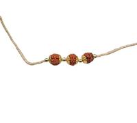 Dharmsaar Original Tulsi Mala with Natural 5 Mukhi Rudraksha for Neck Women (Small Neck Size)