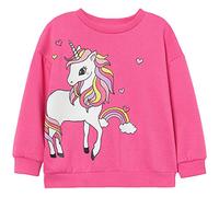 DHASIUE Baby Girls Unicorn Sweatshirt Jumper T-Shirt Cute Long Sleeved Tops Casual Cotton Tee Shirts Kids Toddler Clothes Age 1-8 Years