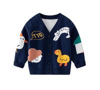 DHASIUE Boys Cardigan Winter Button Down Long Sleeve V Neck Knitwear Sweater Kid Boy School Uniform Bule 7 Years Blue