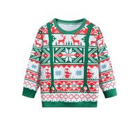 DHASIUE Kid Boys Xmas Jumper 3D Novelty Christmas Santa Reindeer Childrens Sweatshirt 3-4 Years