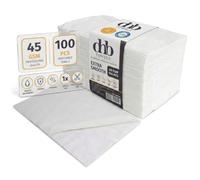 DHB Towels Disposable Hair Towels 70x40cm (100 Pack) - Extra Smooth Disposable Towel for Salons & Barbers, Bleach Resistant Hairdressing Towels, Disposable Towels for Body & Face, 45gsm