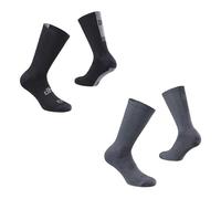 dhb Unisex All Season Merino Aeron Socks (2 Pack) Black/grey 9.5-12