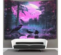 DHBANEIOK 3D Crow Print Wall Blanket Home Decoration Bedding Poster Wall Art Tapestry Tapestries Wall Hanging Soft Polyester for Bedroom Living Room Dorm Decor 130cmx150cm