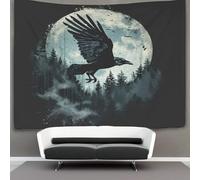 DHBANEIOK 3D Crow Print Wall Blanket Home Decoration Bedding Poster Wall Art Tapestry Tapestry Wall Hanging Soft Polyester for Bedroom Living Room Dorm Decor 130cmx150cm