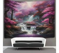 DHBANEIOK 3D Forest Cascade Print Wall Blanket Home Decoration Bedding Poster Wall Art Tapestry Wall Hanging Tapestry Soft Polyester for Kids Boys Girls Bedroom Living Room 180cmx230cm