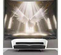 DHBANEIOK 3D Jesus Printed Wall Blanket Home Decoration Bedding Poster Wall Art Tapestry Tapestry Wall Hanging Soft Polyester for Living Room Bedroom Dorm Deco 180cmx230cm