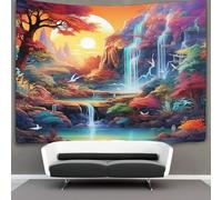 DHBANEIOK 3D Waterfall Print Wall Blanket Home Decoration Bedding Poster Wall Art Tapestry Wall Hanging Tapestries Soft Polyester for Living Room Bedroom Dorm Deco 150cmx200cm
