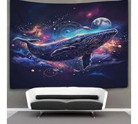 DHBANEIOK 3D Whale Print Wall Blanket Home Decoration Bedding Poster Wall Art Tapestry Wall Hanging Tapestries Soft Polyester for Bedroom,Decorations Beach Blanket College Dorm 150cmx200cm