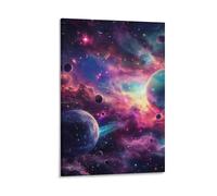 DHBANEIOK A Sky Full of Galaxies Canvas Print Colourful Wall Art -Modern Room Bedroom Piece Home Decor Interior Design 16x24inch(40x60cm)