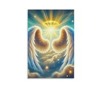 DHBANEIOK Angel Wings Poster Artwork Canvas Prints Picture Modern Wall Art Picture Wall Hanging for Dining Room Kitchen Home Office Decor 24x36inch(60x90cm)