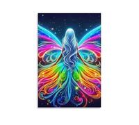 DHBANEIOK Angel Wings Poster Artwork Giclee Canvas Prints Modern Canvas Wall Art Picture Wall Hanging for Office Gym Living Room Decor 08x12inch(20x30cm)