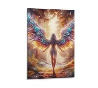 DHBANEIOK Angel Wings Poster Artwork Giclee Canvas Prints Modern Wall Art Picture Wall Hanging for Living Room Bedroom Home Decorations 12x18inch(30x45cm)