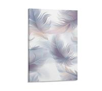 DHBANEIOK Artistic Feather Canvas Print Colourful Wall Art -Modern Room Bedroom Piece Home Decor Interior Design 16x24inch(40x60cm)