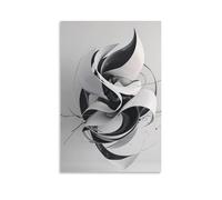 DHBANEIOK Black And White Abstract Art Canvas Wall Art Customised Personalised Photo on Canvas for Bedroom Room Picture Digitally Printed 20x30inch(50x75cm)