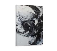 DHBANEIOK Black And White Abstract Art Print, Canvas Wall Art, Pictures for Living Room And Bedroom, Prints for Special Occasions 12x18inch(30x45cm)