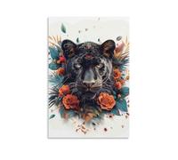 DHBANEIOK Black Panther Art - Modern Giclee Canvas Prints Landscape Pictures Artwork Paintings on Canvas Wall Art for Home Office Decorations 20x30inch(50x75cm)