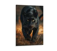 DHBANEIOK Black Panther Art - Modern Giclee Canvas Prints Landscape Pictures Artwork Paintings on Canvas Wall Art for Home Office Decorations 12x18inch(30x45cm)