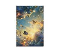 DHBANEIOK Butterfly Paintings Canvas Wall Art Bedroom Wall Decor Canvas Prints Artwork for Living Room Wall Decorations Home Decor 24x36inch(60x90cm)