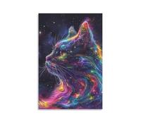 DHBANEIOK Cat Art - The Canvas Prints of Reproduction Artwork Pictures on Canvas Wall Art for Home Office Decorations 24x36inch(60x90cm)