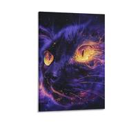 DHBANEIOK Cat Canvas Wall Art Customised Personalised Photo on Canvas for Bedroom Room Picture Digitally Printed 16x24inch(40x60cm)