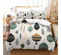 DHBANEIOK Christmas Theme Cute Patterns 3D Printed Quilt Cover 3 Pieces Bedding Soft Easy Care with Zipper Closure，Pillowcases for Teens And Adults King（220x240cm）