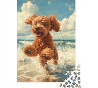 DHBANEIOK Cockapoo 1000 Pieces Jigsaw Puzzles for Adults, Adult 1000,Puzzle 1000 Pieces,Family 1000 Piece Jigsaw Puzzle Educational Games For Adults And Great Gift For All Ages 500pcs (52x38cm)