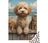 DHBANEIOK Cockapoo 1000 Pieces Puzzle, Puzzle Jigsaw Puzzles Challenge Jigsaw Puzzle Impossible Puzzle Game for Adults 14+ 1000pcs (75x50cm)